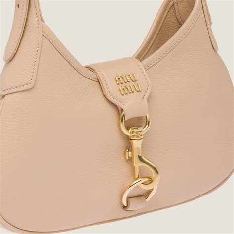 miu miu madras|Sand Beige Madras Leather Hobo Bag .